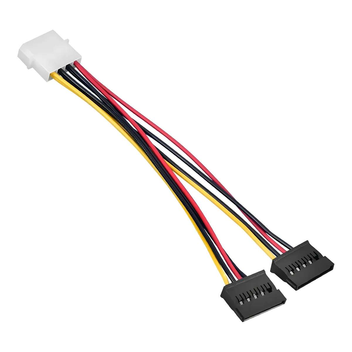 CABLE ADAPTADOR MOLEX A DOBLE SATA 15 PINES 2 PUERTOS 20 CM