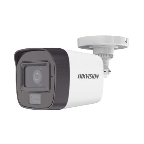 CÁMARA HIKVISION [DUAL LIGHT + COLORVU] BALA TURBOHD 2 MEGAPIXEL (1080P), LENTE 2.8 MM, 30 MTS IR EXIR + 20 MTS LUZ BLANCA, MICRÓFONO INTEGRADO, GRAN ANGULAR 101°, EXTERIOR IP67, 4 TECNOLOGÍAS, DS-2CE16D0T-LFS