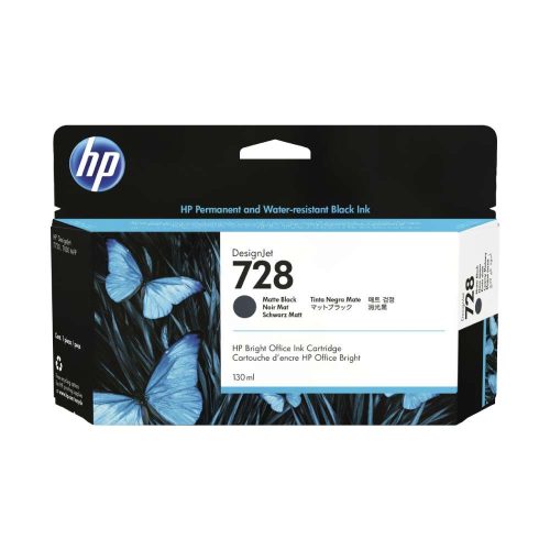 CARTUCHO HP 728 NEGRO MATE, 130ML, 3WX25A