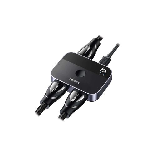 CONMUTADOR UGREEN HDMI 2.1 8K @60HZ, HDMI SPLITTER 2 ENTRADAS A 1 SALIDA, SOPORTA 4K @120HZ 1080P @240HZ 3D, HDR DOLBY, ALTA VELOCIDAD 48GBPS, FORMATOS DE AUDIO LPCM/DTS/DSD, 2,0/2,1/5,1/7,1 CANALES, 90385