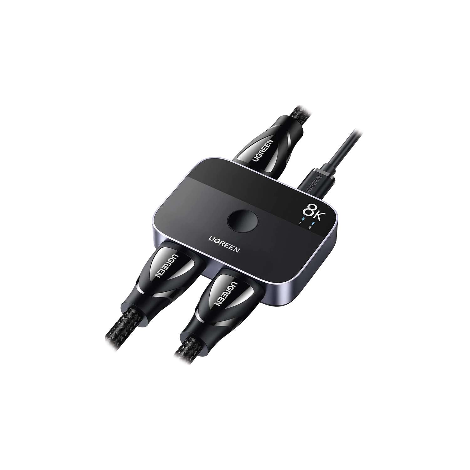 CONMUTADOR UGREEN HDMI 2.1 8K @60HZ, HDMI SPLITTER 2 ENTRADAS A 1 SALIDA, SOPORTA 4K @120HZ 1080P @240HZ 3D, HDR DOLBY, ALTA VELOCIDAD 48GBPS, FORMATOS DE AUDIO LPCM/DTS/DSD, 2,0/2,1/5,1/7,1 CANALES, 90385