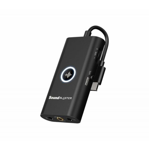 CREATIVE LABS ADAPTADOR DE AUDIO USB-C - DAC, NEGRO, 70SB183000000
