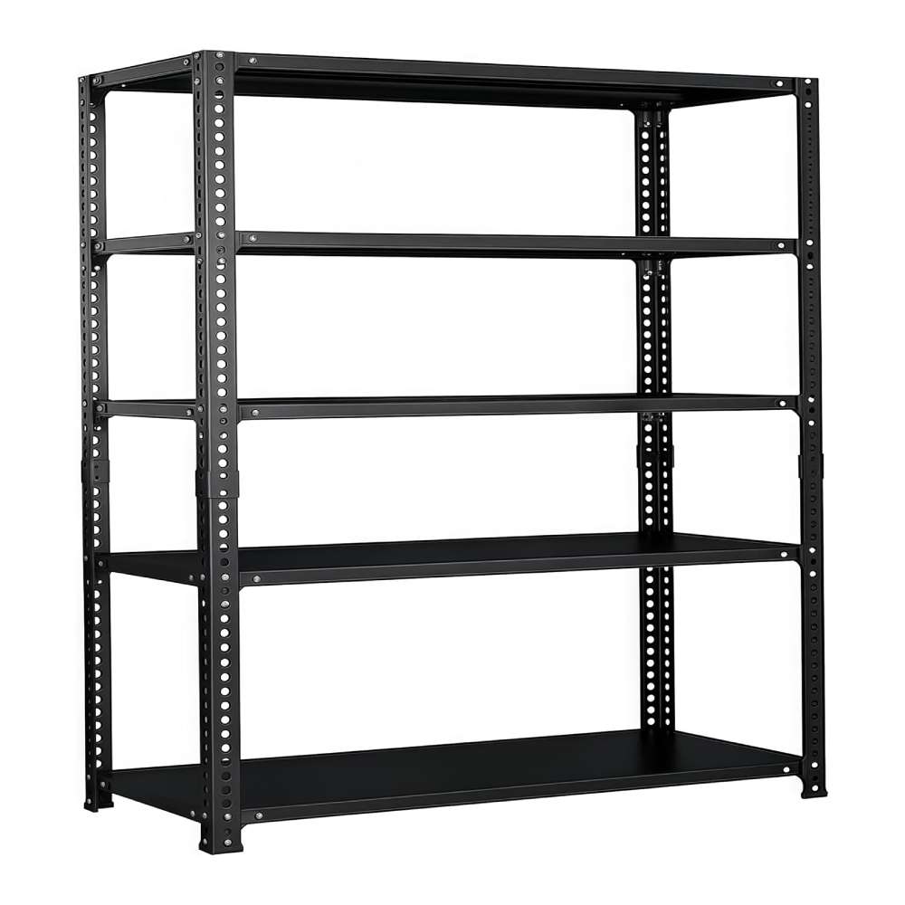 ESTANTE ORGANIZADOR MULTIUSOS DE 5 NIVELES (60KG POR NIVEL), 180X40X90 CM, RACK ORGANIZADOR, (NEGRO)
