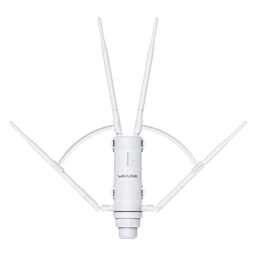 EXTENSOR DE RANGO WIFI WAVLINK AC1200, RESISTENTE A LA INTEMPERIE, AL AIRE LIBRE, DE ALTA POTENCIA, PUNTO DE ACCESO INALÁMBRICO, ENRUTADOR CON POE PASIVO, BANDA DUAL 2.4GHZ 300MBPS + 5.8 GHZ 867MBPS, ANTENA OMNIDIRECCIONAL DESMONTABLE 4X7DBI