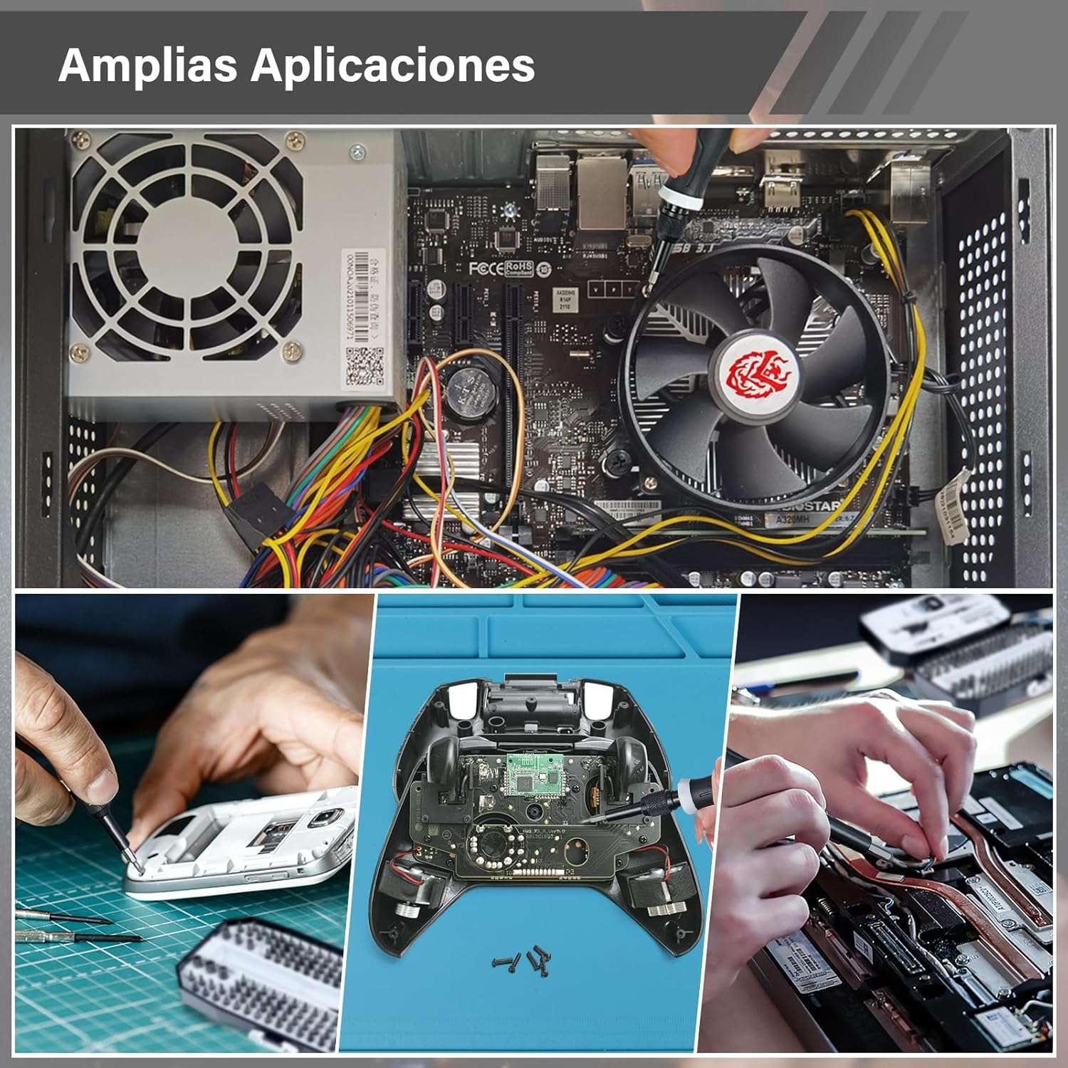 JUEGO DE DESARMADORES KIROGILY, KIT DE DESARMADORES PARA PC 154 EN 1, KIT DE PRECISIÓN, HERRAMIENTAS PARA COMPUTADORA, LAPTOP, MACBOOK, CELULARES, IPHONE, PS4, PS5 NINTENDO, XBOX, ETC. - Image 4