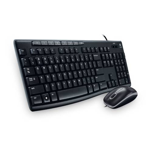 KIT DE TECLADO Y MOUSE LOGITECH MK200, USB, NEGRO, INGLÉS, 920-002714