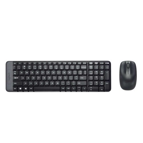 KIT DE TECLADO Y MOUSE LOGITECH MK220, INALÁMBRICO, USB, NEGRO (ESPAÑOL), 920-004430