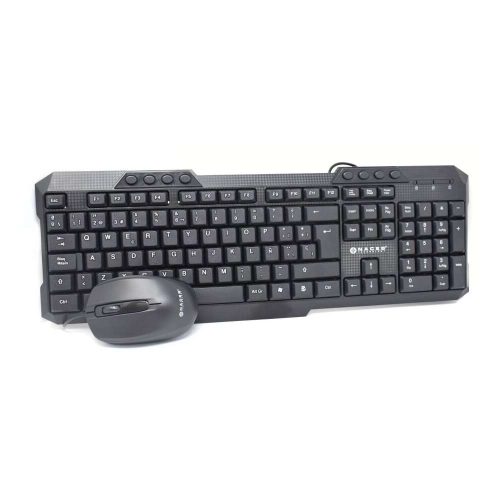 KIT DE TECLADO Y MOUSE NACEB TECHNOLOGY NA-618N, USB. COLOR NEGRO