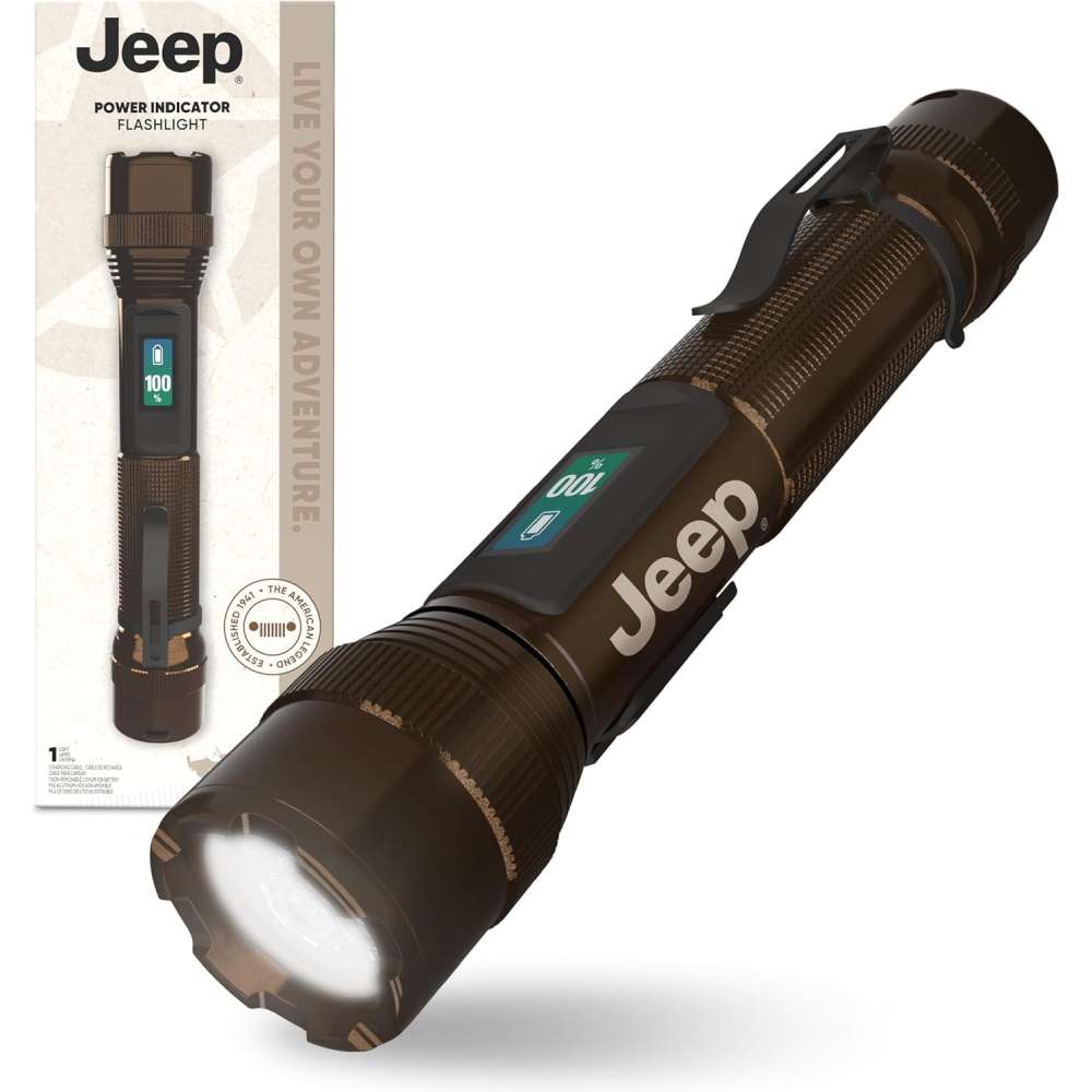 LINTERNA ENERGIZER LED RECARGABLE CON INDICADOR DE POTENCIA, 1000 LÚMENES, LINTERNA RECARGABLE CON CONSTRUCCIÓN LISTA PARA EL SENDERO Y VISUALIZACIÓN DE INDICADOR DE ALIMENTACIÓN DIGITAL