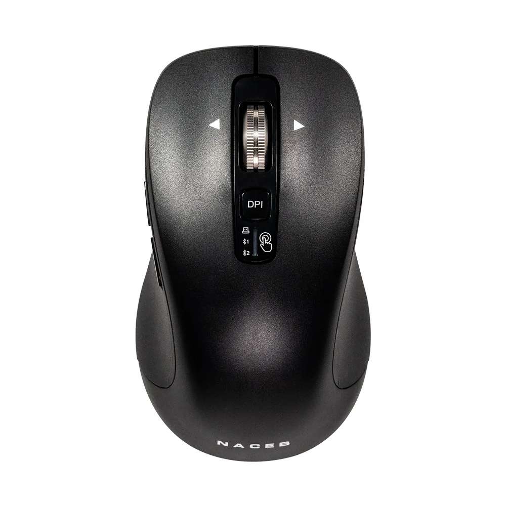 MOUSE NACEB ES1, INALÁMBRICO, ÓPTICO, 32.000DPI, RF INALÁMBRICO/BLUETOOTH, NEGRO, NA-0132