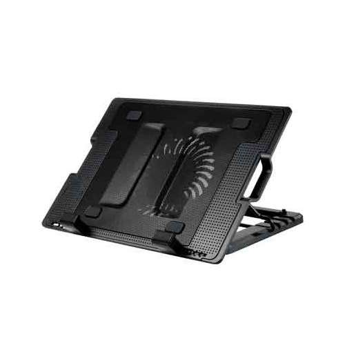 BROBOTIX BASE ENFRIADORA AJUSTABLE + HUB USB, CON 1 VENTILADOR DE 1400RPM, NEGRO, 917140