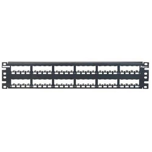 PANEL DE PARCHEO PANDUIT CAT6, 48 PUERTOS RJ-45, 2U, NEGRO, CP48BLY