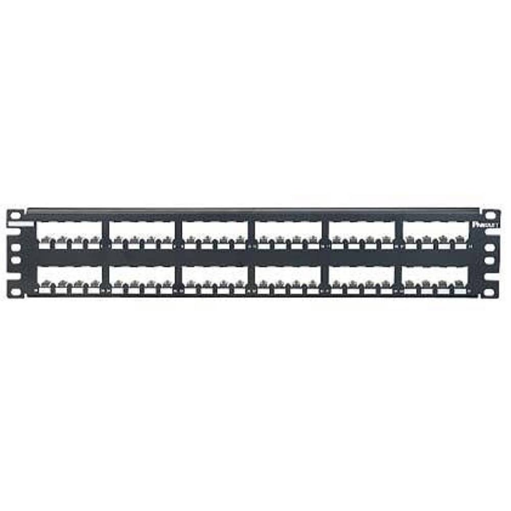 PANEL DE PARCHEO PANDUIT CAT6, 48 PUERTOS RJ-45, 2U, NEGRO, CP48BLY