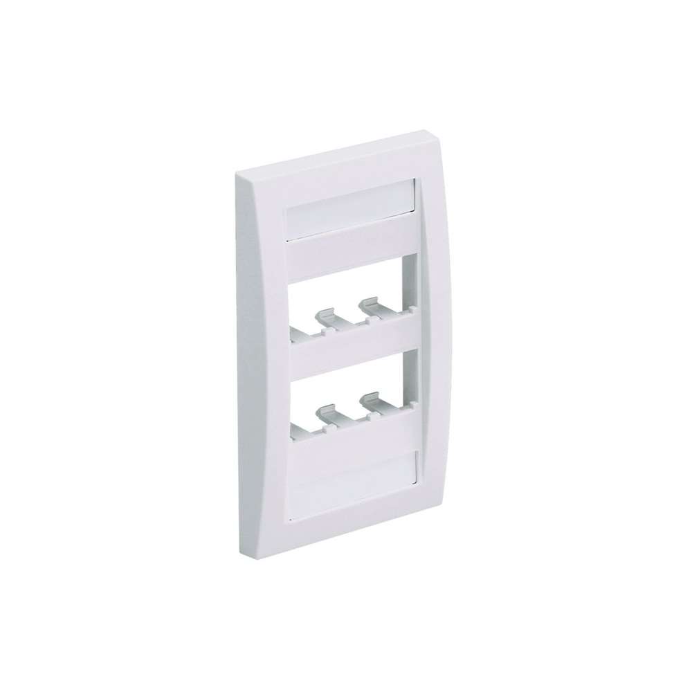 PLACA DE PARED PANDUIT VERTICAL EJECUTIVA, SALIDA PARA 6 PUERTOS MINI-COM, CON ESPACIOS PARA ETIQUETAS, COLOR BLANCO MATE, CFPE6IWY