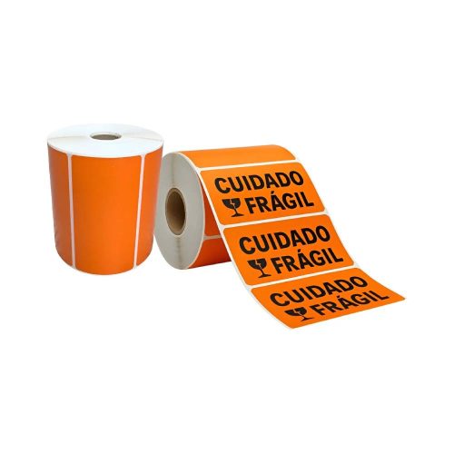 ROLLO DE ETIQUETA 4X2 TÉRMICO, NARANJA, C/1000, NUCLEO 1"