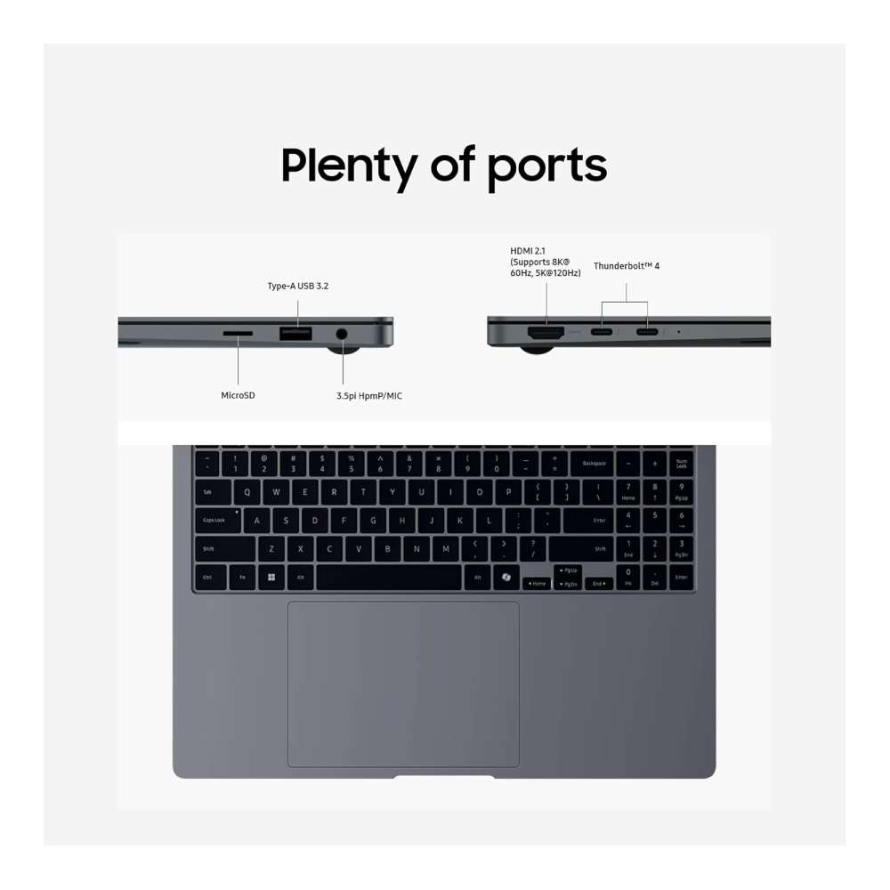 SAMSUNG GALAXY BOOK4 PRO - COMPUTADORA PORTÁTIL DE 16 PULGADAS, PROCESADOR INTEL CORE 7 ULTRA DE 1 TB, VISUALIZACIÓN TÁCTIL AMOLED 3K (2880 X 1800), SEGURIDAD AVANZADA, MODELO 2024 - Image 4