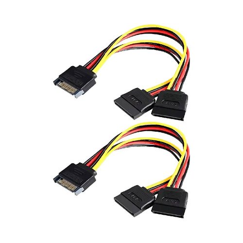 2 PCS CABLE DIVISOR DE ENERGÍA SATA A DOBLE SATA