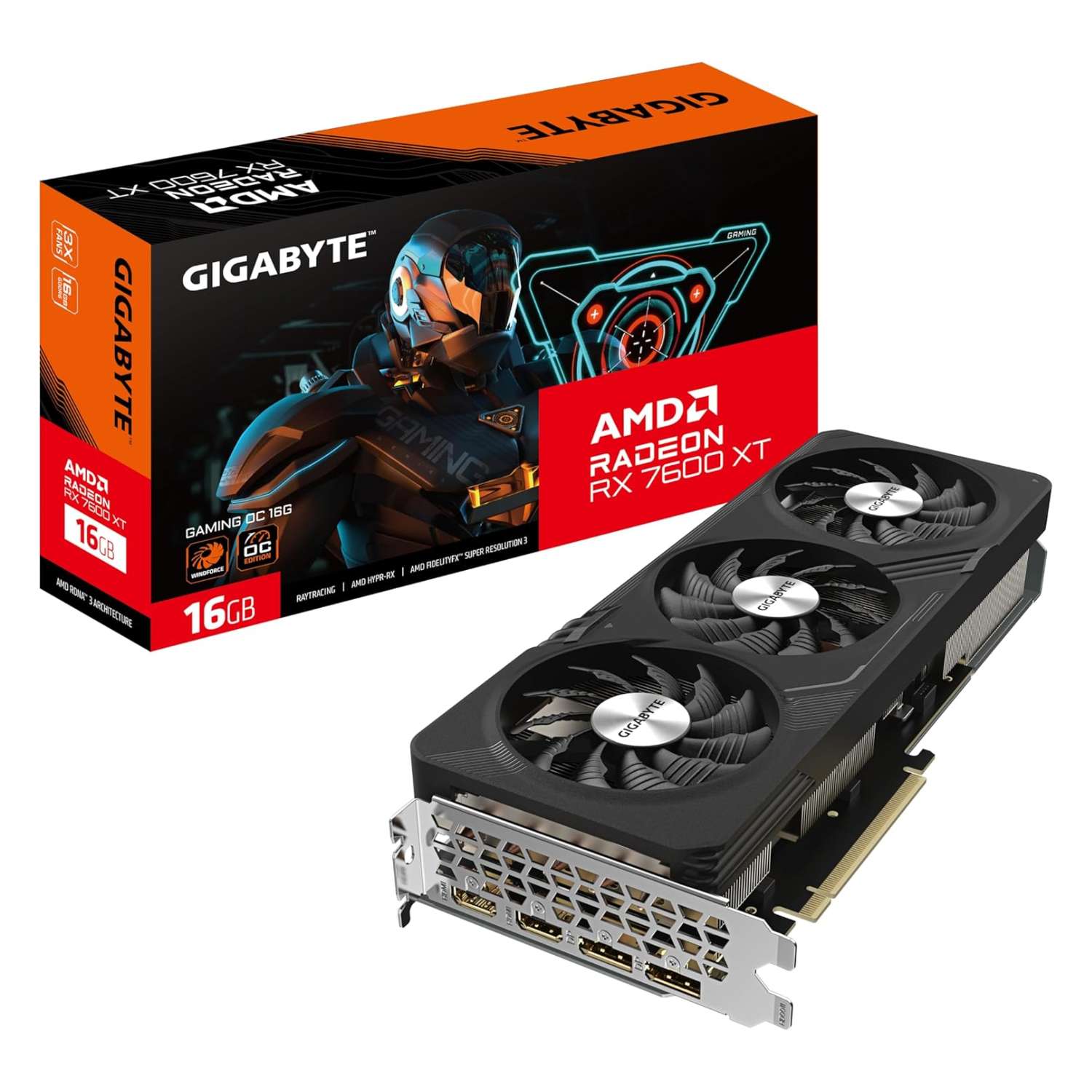 TARJETA DE VIDEO GIGABYTE RX 7600 XT GAMING OC, 16G GDDR6, PCIE 4, GV-R76XTGAMING OC-16
