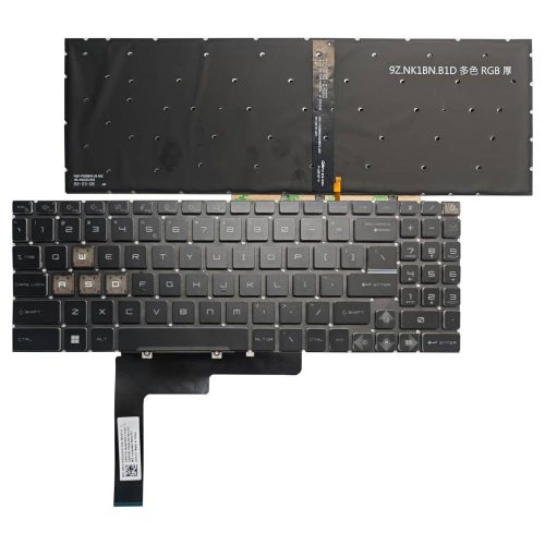 TECLADO DE REPUESTO PARA PORTÁTIL MSI KATANA GF66, GF76, PULSE GL66, GL76, MS-1582, MS-1583, MS-17L1, MS-17H3 SERIES, CON TECLADO RETROILUMINADO RGB Y DISEÑO DE EE. UU
