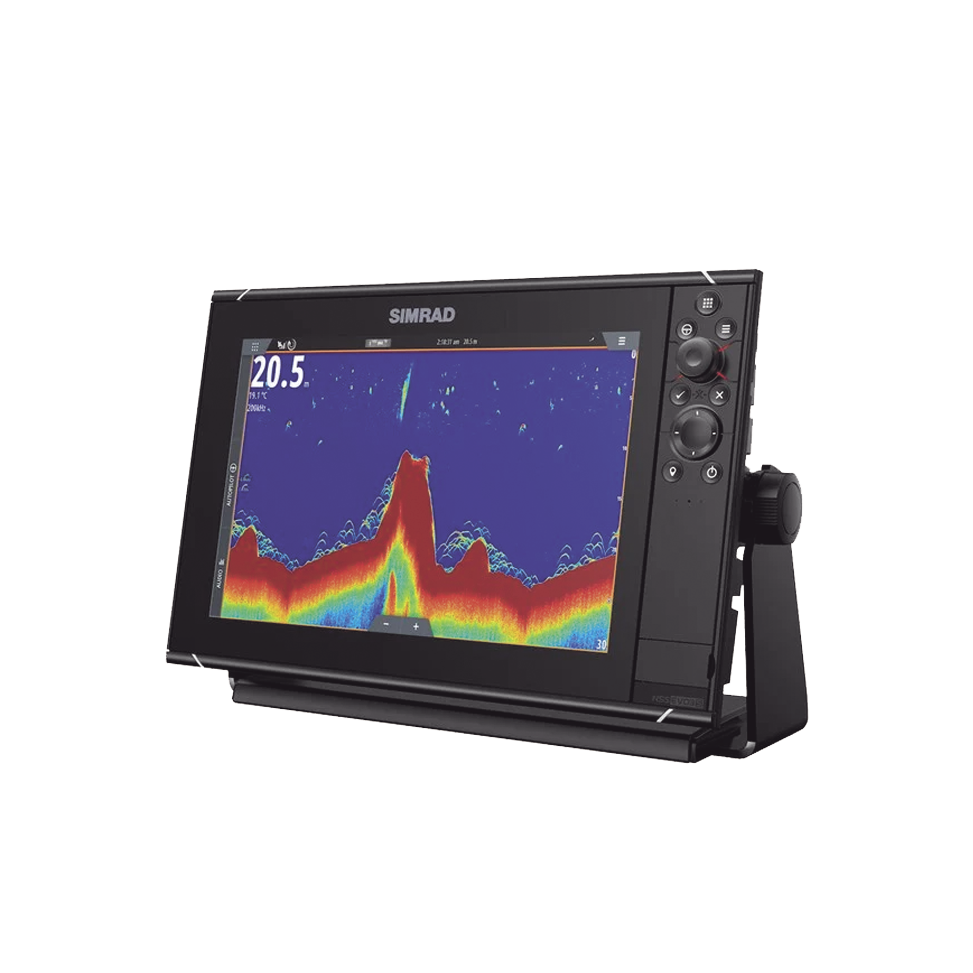 SIMRAD 000-15403-002 Pantalla Náutica NSS12 evo3S, Pantalla SolarMAX IPS 12 Pulgadas, Procesador iMX 8, Ecosonda Integrada 1kW CHIRP, Conectividad Inalámbrica, Cartografía C-MAP® Preinstalada, Compatibilidad con Accesorios Simrad, Montaje Flush