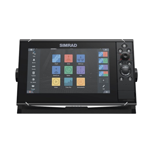 SIMRAD 000-15405-001 Pantalla Náutica 9 Pulgadas SolarMAX IPS, Procesador iMX 8, Ecosonda Integrada 1kW CHIRP, GPS Incorporado, Conectividad Inalámbrica, Compatibilidad con Accesorios Simrad, Montaje Flush o Bracket, Incluye Mapa Mundial