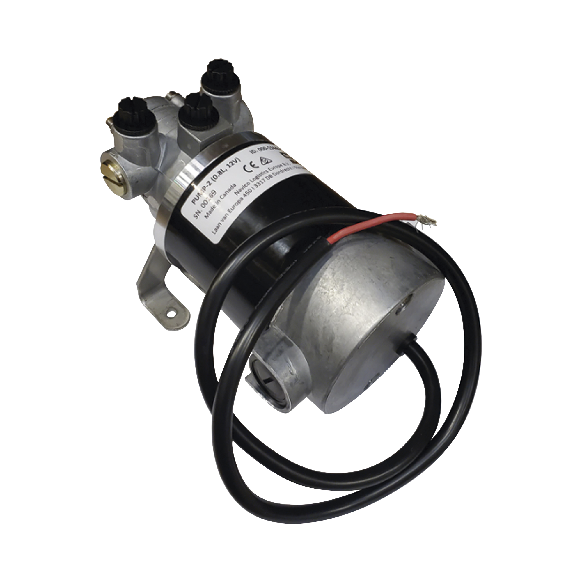 SIMRAD 000-15444-002 Bomba Hidráulica Reversible PUMP-2, 12V DC, Flujo 0.8L (49 cu.in) por Minuto, Para Cilindros de 80 cc – 250 cc (4.9 – 15.2 cu.in), Conexiones O-Ring Boss (ORB), Incluye 3 Accesorios ORB-5 a 9/16 UNF, Compatible con SteadySteer