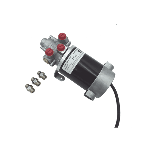 SIMRAD 000-15445-002 Bomba Hidráulica Reversible PUMP-3, 12V DC, Flujo 1.6L (98 cu.in) por Minuto, Cilindro 160-550 cc (9.8 – 33.5 cu.in), Conexiones ORB, Incluye 3 Adaptadores ORB-5 a 9/16 UNF, Compatible con SteadySteer