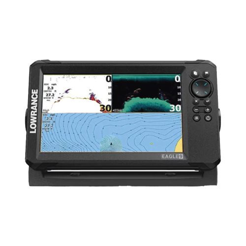 LOWRANCE 000-16124-001 Eagle-9 ecosonda en pantalla horizontal IPS de 9 pulgadas, incluye transductor skimmer 50/200 kHz