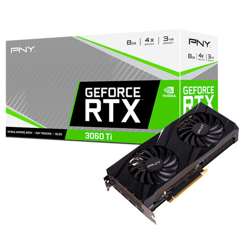 Tarjeta de Video PNY GeForce RTX 3060 TI 8GB, VERTO Dual Fan, LHR, GDDR6, CG3060T8LDFBPB1/