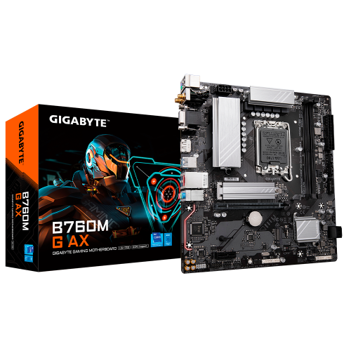 Tarjeta Madre Gigabyte B760M G AX, Micro ATX, LGA1700, AMD B760, Up to 128GB DDR5, HDMI/DP, B760M G AX