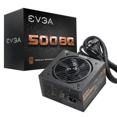 Fuente de poder EVGA 500BQ 80+ Bronze, Semi Modular, 500W, 110-BQ-0500-K1