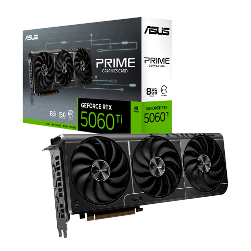 Tarjeta de Video ASUS PRIME RTX 5060 TI 8GB, 8GB, GDDR7, PCI Express Gen 5.0, PRIME-RTX5060TI-8G