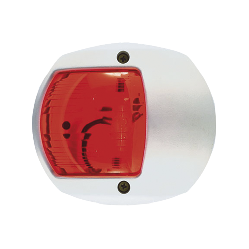 PERKO 0170-WP0-12V Luz Lateral de Navegación en Color Rojo con Carcasa Blanca para Embarcaciones a Vela o a Motor de Menos de 20 Metros