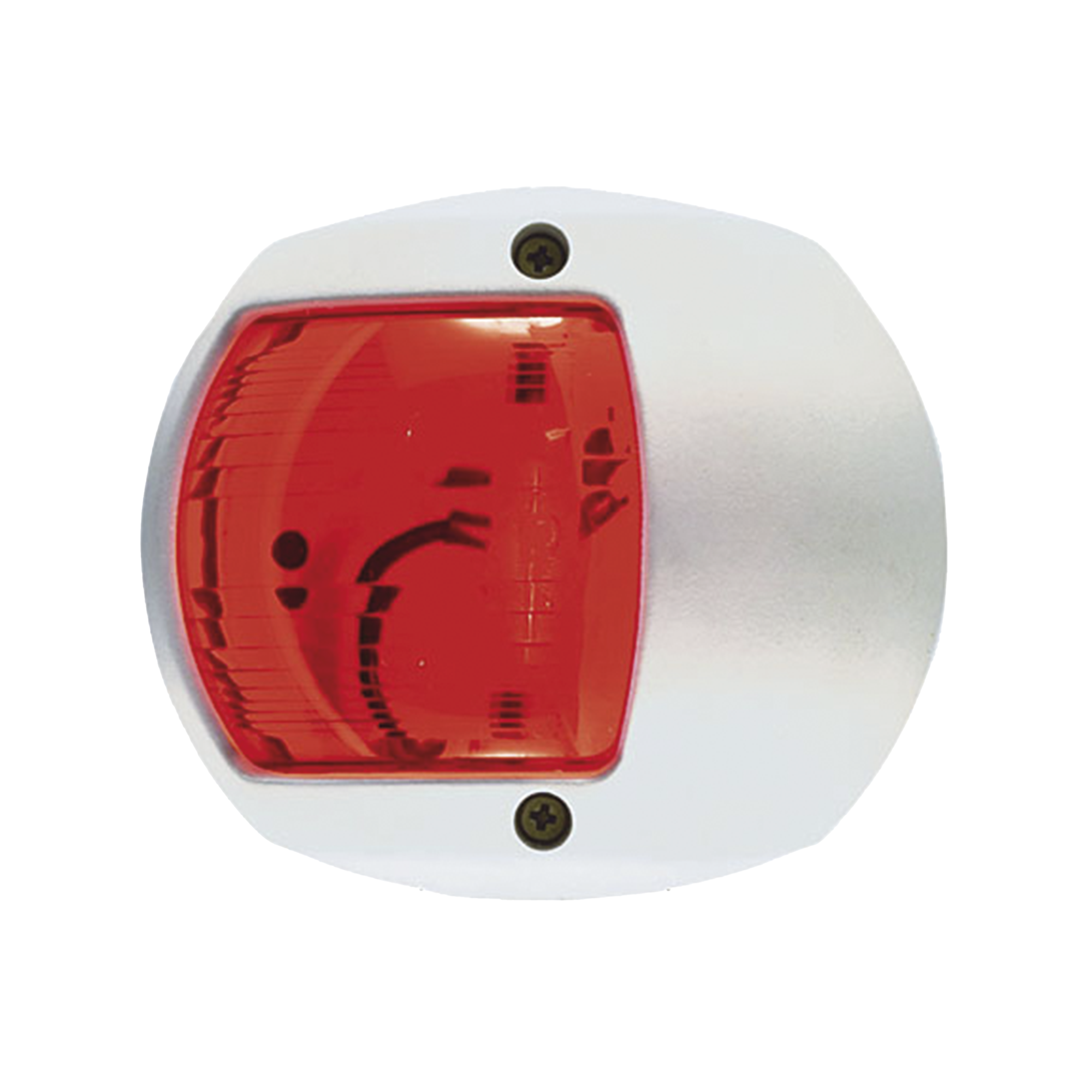 PERKO 0170-WP0-12V Luz Lateral de Navegación en Color Rojo con Carcasa Blanca para Embarcaciones a Vela o a Motor de Menos de 20 Metros