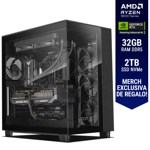 Computadora ULTIMATE PC OBLIVION, NZXT EDITION, RTX 5070 Ti 16GB GDDR7, AMD Ryzen 7 9700X, 32GB RAM DDR5, 2TB SSD M.2 PCIe Gen4, 850W 80+ GOLD, WiFi y Bluetooth, Licencia Windows 11 de regalo, NZXTULT, RTXS50