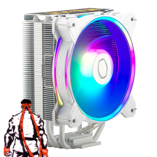 Disipador CPU Cooler Master Hyper 212 Halo SF9 Ryu, 120mm, 650RPM-2050RPM, Blanco, STREET FIGHTER RYU EDITION, RR-S4WW-20PA-RY
