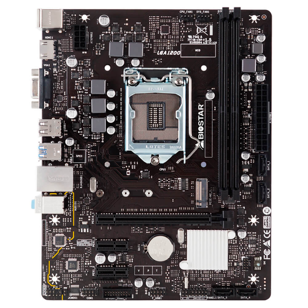 Tarjeta Madre Biostar H410MH Socket LGA1200 Intel H410 Micro-ATX, DDR4, Intel Core 10th Generación - Image 2