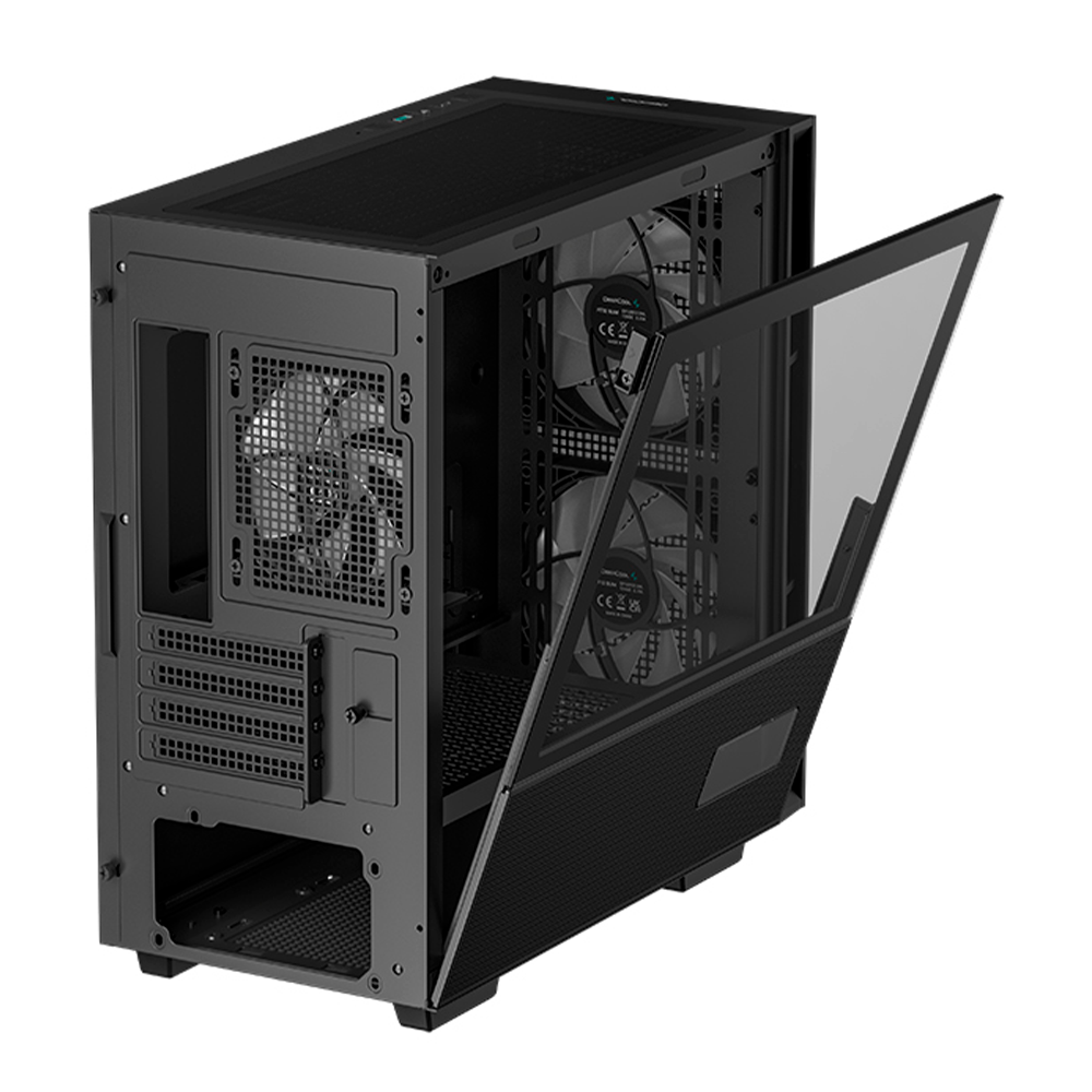 Gabinete DEEPCOOL CH360 DIGITAL, Mini-ITX/Micro-ATX, Cristal Templado, Pantalla Digital de Doble Estado en Tiempo Real, 3 Ventiladores Instalados, Negro, R-CH360-BKAPE3D-G-1 - Image 6
