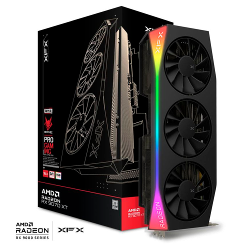 Tarjeta de Video XFX RX 9070 XT MERCURY OC Edition, AMD Radeon, 16GB, 256-bit GDDR6, PCI Express 5.0, RX-97TRGBBB9/ NAVIDAD