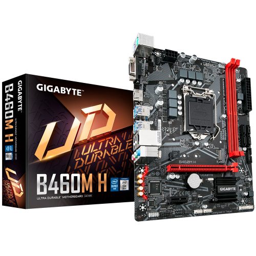 Tarjeta Madre Gigabyte B460M H, Socket LGA1200, B460, Micro-ATX, DDR4, Intel Core 10th Generación