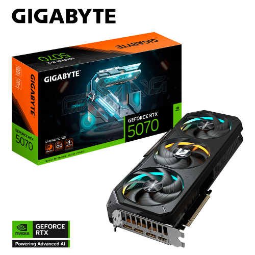 Tarjeta de Video GIGABYTE NVIDIA GeForce RTX 5070 GAMING OC Edition, 12GB, 192-bit GDDR7, PCI Express 5.0, GV-N5070GAMING OC-12GD, PROMOGB