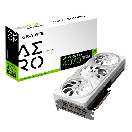 Tarjeta de Video Gigabyte NVIDIA GeForce RTX 4070 SUPER AERO OC 12GB, 192-bit GDDR6X, PCI Express 4.0, GV-N407SAERO OC-12GD