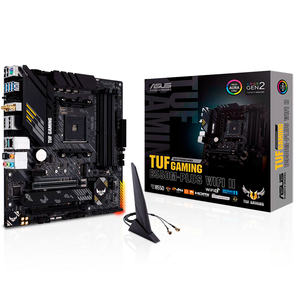 Tarjeta Madre Asus TUF GAMING B550M-PLUS WIFI II, AM4, AMD RYZEN 3000 SERIES, Micro ATX