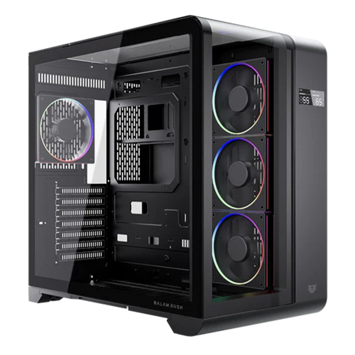 Gabinete BALAMRUSH TANK EXPERT CURVE 7400, Mid-Tower, ATX-Micro-ATX/ITX, USB 2.0/3.0, Incluye 4 Ventiladores, Sin Fuente, Black, BR-941594