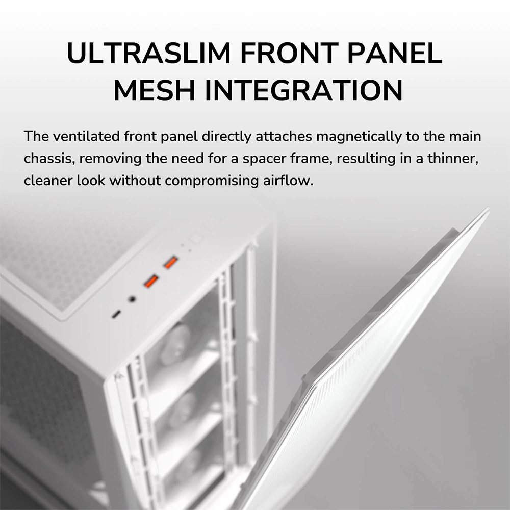 Gabinete Cougar MX220, RGB, Cristal Templado, Midi-Tower, Mini-ITX/Micro-ATX/ATX, USB 3.0/2.0, Sin Fuente, 4 Ventiladores ARGB Instalados, Blanco, 382AC80.002 - Image 7