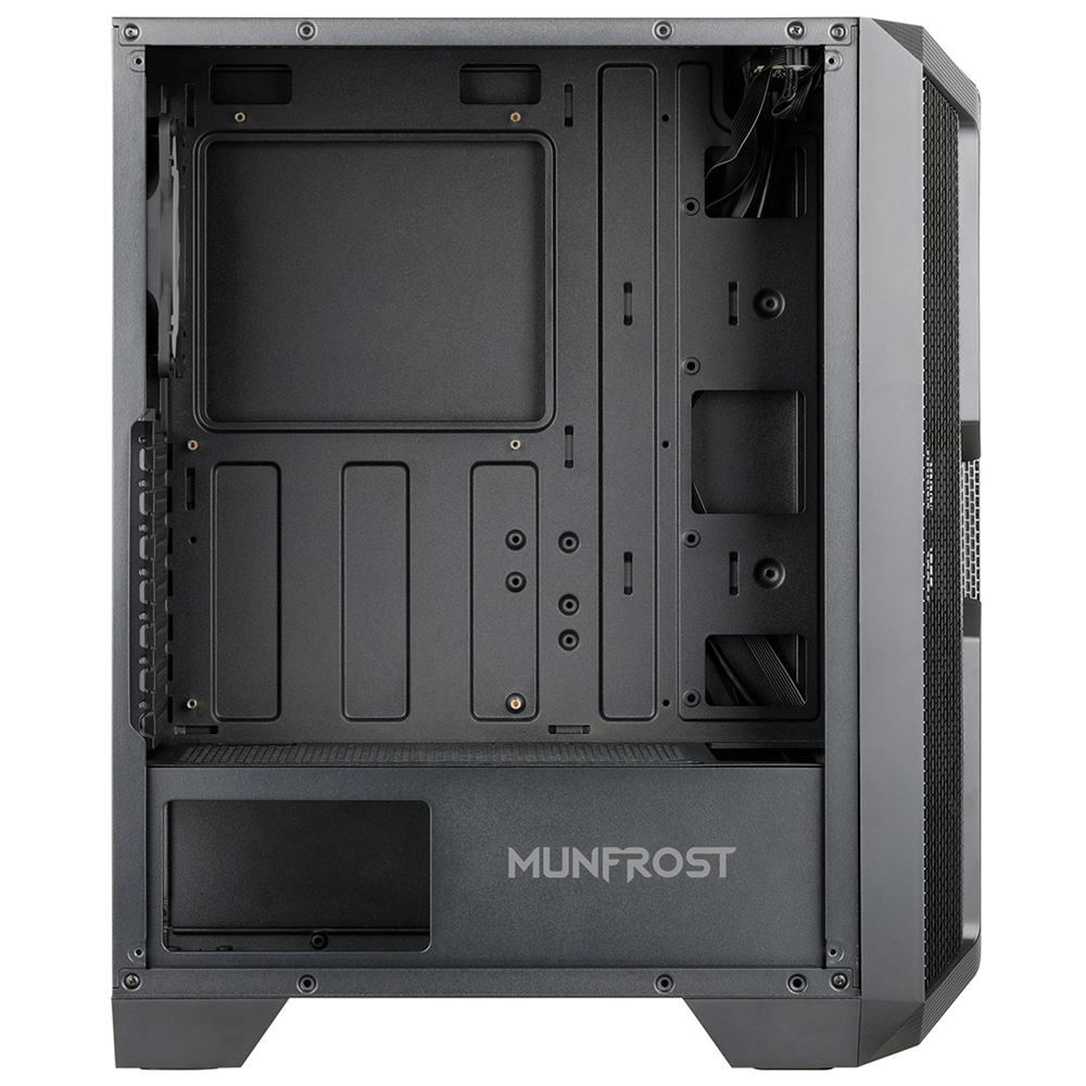 Gabinete Munfrost LUFT Negro, Cristal templado, ARGB Sync, Control de ventiladores, ATX - Micro ATX - Mini ITX, 4 Ventiladores ARGB incluidos/ - Image 2