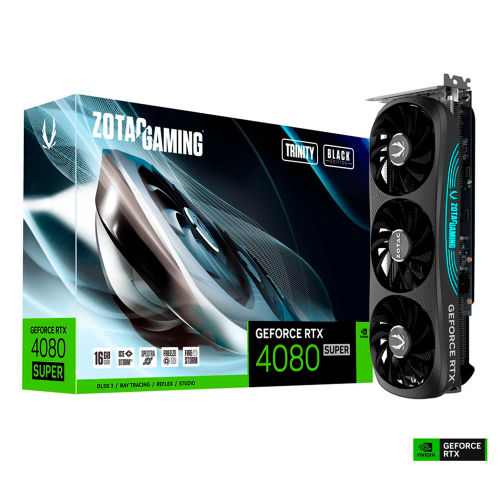 Tarjeta de Video ZOTAC RTX 4080 SUPER 16GB, TRINITY BLACK ED, 16GB 256-bit GDDR6X, PCI Express 4.0, ZT-D40820D-10P