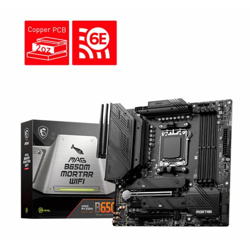 Tarjeta Madre MSI MAG B650M MORTAR WIFI, Socket AM5, mATX, DDR5, SATA3 y USB3.2, M.2, WiFi, Ryzen 7000/