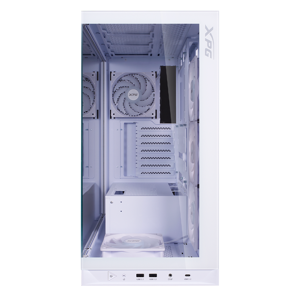 Gabinete XPG INVADER X BTF, Midi-Tower, ATX/Micro-ATX/Mini-ITX, USB 3.2, 5 Ventiladores Instalados, Blanco, INVADERBTFMT-WHCWW - Image 4