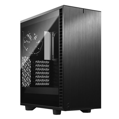 Gabinete Fractal Design Define 7 Compact Black, Ventana de Cristal Templado, Incluye 1 Ventilador, mITX mATX ATX, FD-C-DEF7C-02